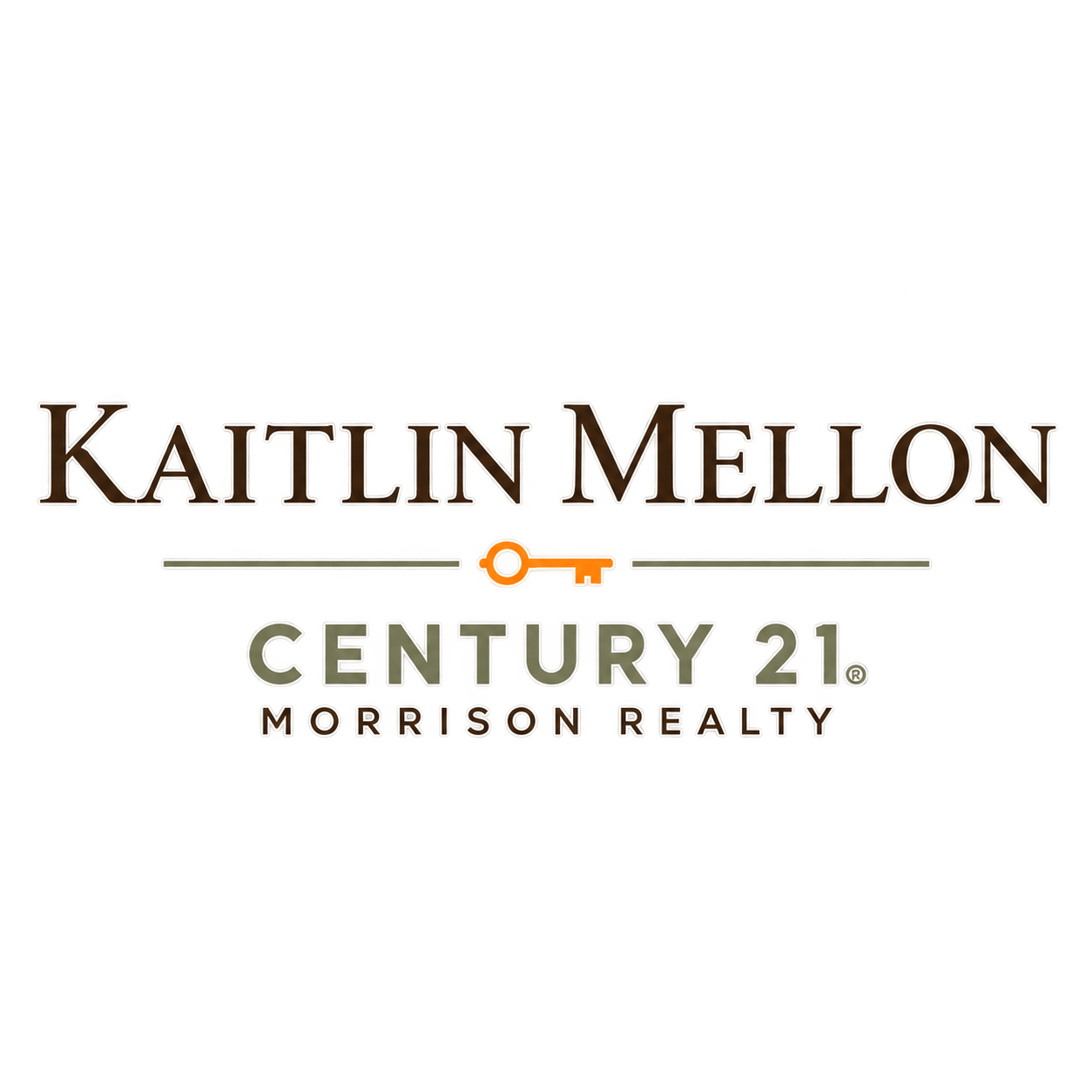 Kaitlin Mellon Century 21 Morrison Realty logo with orange key icon.
